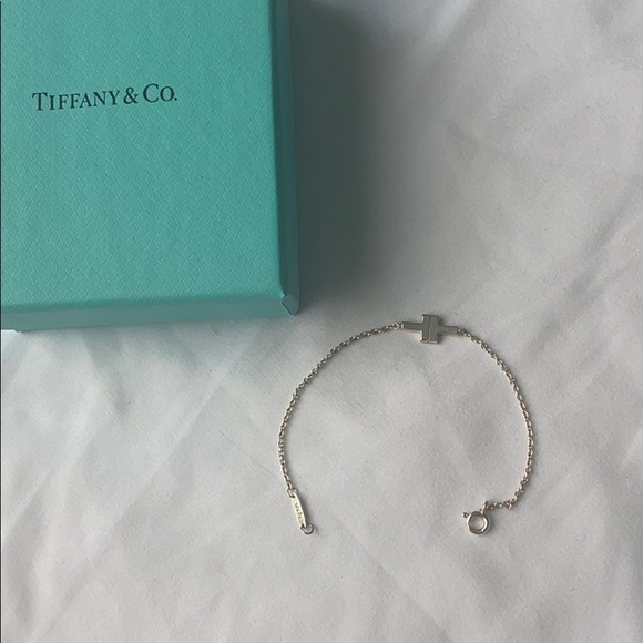Tiffany T Two Single Chain Bracelet Sz 